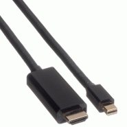 ROLINE Câble Mini DisplayPort, Mini DP - UHDTV, M/M, noir, 1 m_2