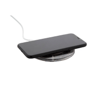 Chargeur rapide sans fil 15W - boîtier transparent en plastique et bambou avec composants visibles_2