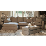 Canapé 2 places Biarritz 186 cm - Home Spirit - Confort en lin et coussins en plumes_2