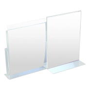 Porte-Visuel A4 + Porte-brochure A4 portrait - Réf : 402700 - Plexiglass transparent 3mm - Support de communication professionnel_2