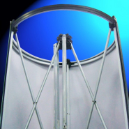 Colonne cylindrique repliable - compacte et robuste - structure autobloquante en aluminium - hauteur 2,30 m - 3 visuels 64 x 230 cm sur PVC_2