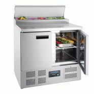 Comptoir de préparation réfrigéré pizzas salades 254L Polar Série G 5 GN 1/6 G604 Polar_2