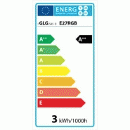 Lot de 3 ampoules LED E27 RGB 15 couleurs avec télécommande - basse consommation 3W et intensité réglable_2