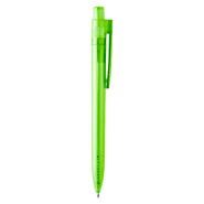 Stylo bille transparent en plastique RPET - encre bleue - couleur vert - 8 g_2