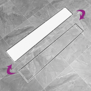 Vidaxl drain de douche avec couvercle 2 en 1 73x14 cm acier inoxydable 146008_2