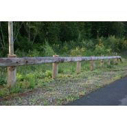 Bois RD7 - Glissière de sécurité Rousseau - Empêche les motards de passer sous la glissière, esthétique et renforçable en bois-métal_2