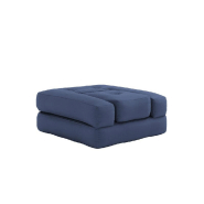 Fauteuil futon convertible Cube Chair - Bleu marine - Design et pratique avec matelas 90x190 cm_2