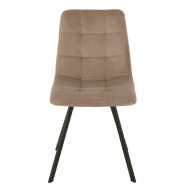 Chaise de salle à manger MILENA beige - métal noir et velours doux_2