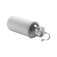 Gourde de sport en verre 420 ml - néoprène rouge avec dragonne_2