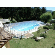 Abri piscine semi-haut télescopique manuel en polycarbonate et aluminium - modèle Prestige 1,79m_2