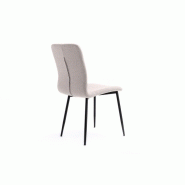 Lot de 2 chaises Sylvio - tissu beige, structure bois et métal, design chic et confortable_2
