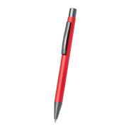 Stylo bille en aluminium recyclé - finition bronze - encre bleue - couleur rouge - 18g_2