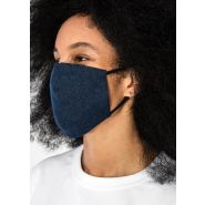 Masque barrière en denim - détails simili-cuir ou cuir - personnalisable - Made in France_2
