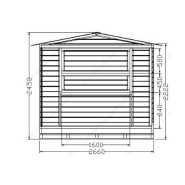 Chalet de Noël pliable en bois massif Gardy Shelter - 266x237cm - 6,3m² - épicéa massif - Réf 3785_3