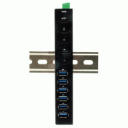 EXSYS EX-12290HMS HUB métallique 10 ports USB 3.2 Gen 2x1, 4x USB-C et 6x USB-A 3.2 Gen 1, pour table, mur et rail DIN_2