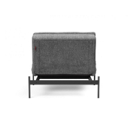 Fauteuil-lit design Dublexo Lauge Twist Charcoal convertible 90x115 cm - pieds métal noir - Innovation Living_2