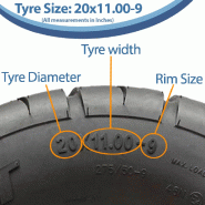 20x11.00-9 (275/50-9) OBOR Beast 6ply Tubeless Tyres 46N Road Legal (Set of 2)_2