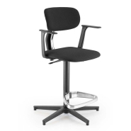 Fauteuil de bureau ergonomique ERGOKI - pour positions assis, assis-debout et debout - dossier réglable et assise flexible_2