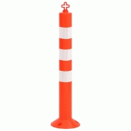 Vidaxl bornes de contrôle du trafic 10 pcs avec chaîne 75 cm pe 150964_2