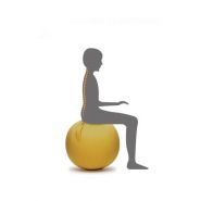 Ballon ergonomique pour bureau - prévention TMS - poignée intégrée - diamètre 65 cm_2