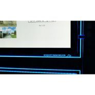 Porte-affiche LED Colorz - Format A4 Vertical et A3 Horizontal - Éclairage Tangentiel Bleu - Affichage Recto Verso_2