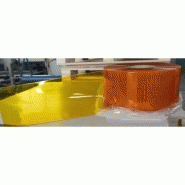 Lanière jaune citronnelle / transparente / ignifuge / 200 x 2 mm_2