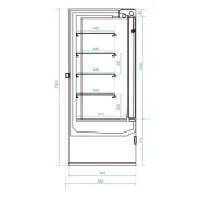 Vitrine réfrigérée murale  avec groupe intégré - disponible en deux profondeurs : 665mm ou 852mm - COTINUS_2