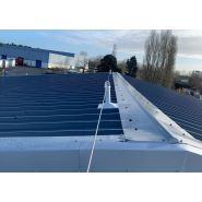 Ligne de vie sur potelet absorbeur - dispositif d'ancrage horizontal pour bac sec et panneau sandwich_2