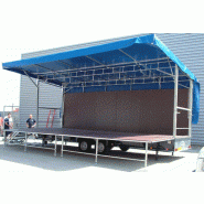 Scène mobile en aluminium - Modèle Solenzara - 45 m² - 1 pente - Conception légère et résistante_2