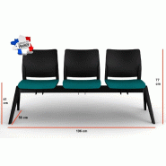 Poutre d'accueil mixte Adela - Sokoa - 3 places, Bleu_2