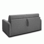 Canapé convertible express Mac Mahon - sommier à lattes 120cm - matelas 16cm tissu tweed gris graphite_2