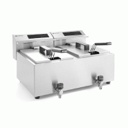 Friteuse Profi Line avec robinet de vidange numérique 2x8L 230V HENDI_2