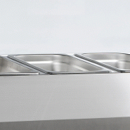 Vitrine réfrigérée GN1/3 VK38-150 Inox L1500mm 33597 TEFCOLD_2