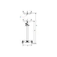 9hyv - Vérin de fosse hydraulique - King Tony - 33 kg - Pompe à pied, tête galvanisée, soupape de sûreté_2