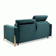 Canapé convertible avec matelas haute résilience et structure en métal électro-soudé