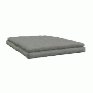 Canapé futon convertible Buckle-Up Sofa - Standard, couleur gris, matelas épais 140x200 cm_2