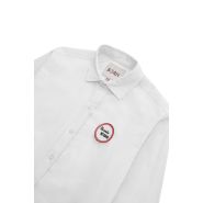 Chemise unisexe London - 100% coton biologique - Concept patch à scratch personnalisable_2