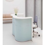 Banque d'accueil contemporaine VAGUE - Design organique et finitions personnalisables_2