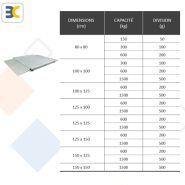 Plateforme MARQUES 4 Capteurs Bas Profil avec Rampe - Acier peint ou inox - 600/1500 kg - Indicateur BM1000 BAT_2