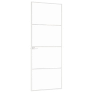 Vidaxl porte d'intérieur blanc 76x201,5 cm trempé verre aluminium fin 153666_2