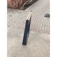 Support et appuis vélos en acier renforcé 8mm et bois de Mélèze - Design contemporain Wood City_2