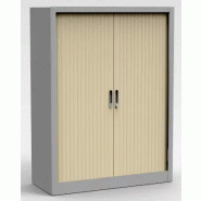 Armoire métallique - 4 étagères + penderie - rideau PVC - Hauteur : 198 cm So Salamanca_2
