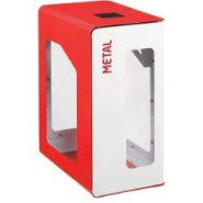 Borne de tri sélectif 90L Vigipirate sans serrure - Façade blanche - CUBATRI_2