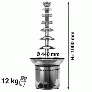Fontaine à chocolat inox avec 7 étages - 100 cm | Qdm - SBCH7_2