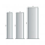 Totem de signalétique d'intérieur - Gamme Opale - Plat recto/verso avec protections transparentes_2