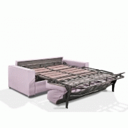 Canapé convertible express Premium 120 cm - Sommier à lattes Renatonisi - Matelas Bultex - Cuir vachette Parme_2