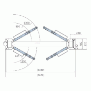 Pont élévateur premium 2 colonnes 4,2 tonnes déverrouillage automatique - 400 V_2
