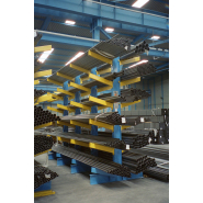 Rayonnages à bras portants inclinés en profilés ipe pour stockage des produits longs- ohra_2