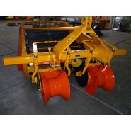 Arracheuse de pommes de terre 2 rangs - Samon Machine - équipée de 2 cribles, bec à diabolos et disques_2