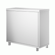 Meuble bas inox central P 700 mm avec portes - 800_2